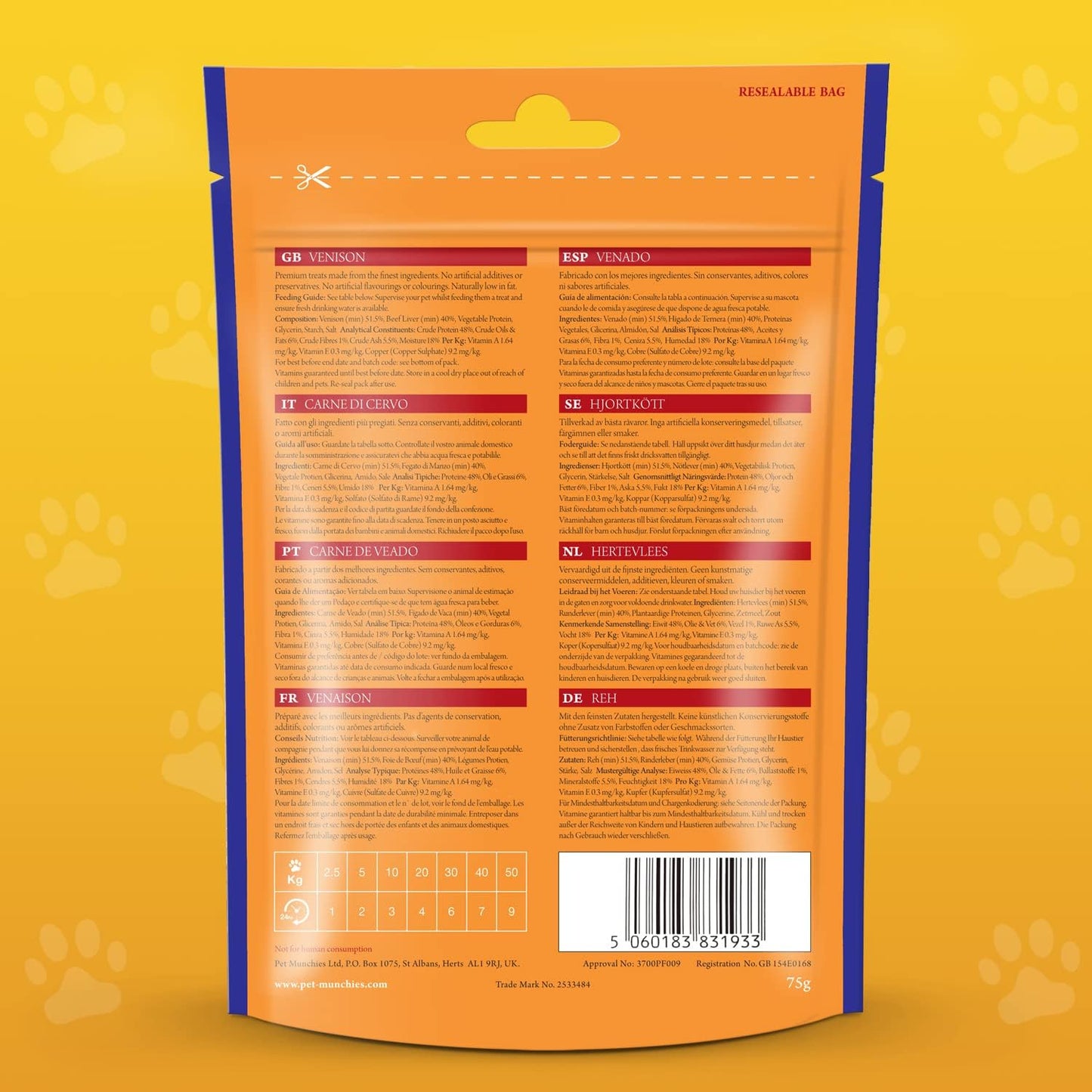 Pet Munchies Chicken Strips Dog Treats, Premium Dog Chews with Natural Real Meat, Low in Fat and High in Protein 90g (Pack of 8)