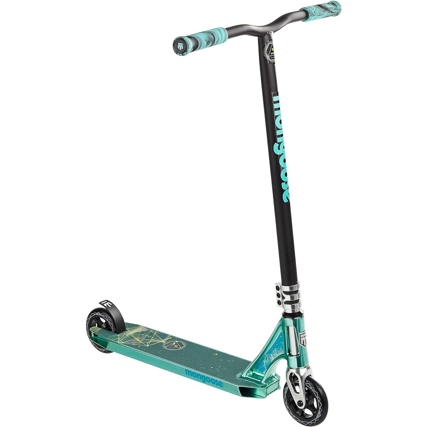Mongoose Rise Youth and Adult Freestyle Stunt Scooter, High Impact Wheels, Bike-Style Grips, Lightweight Alloy Deck, Multiple Colors