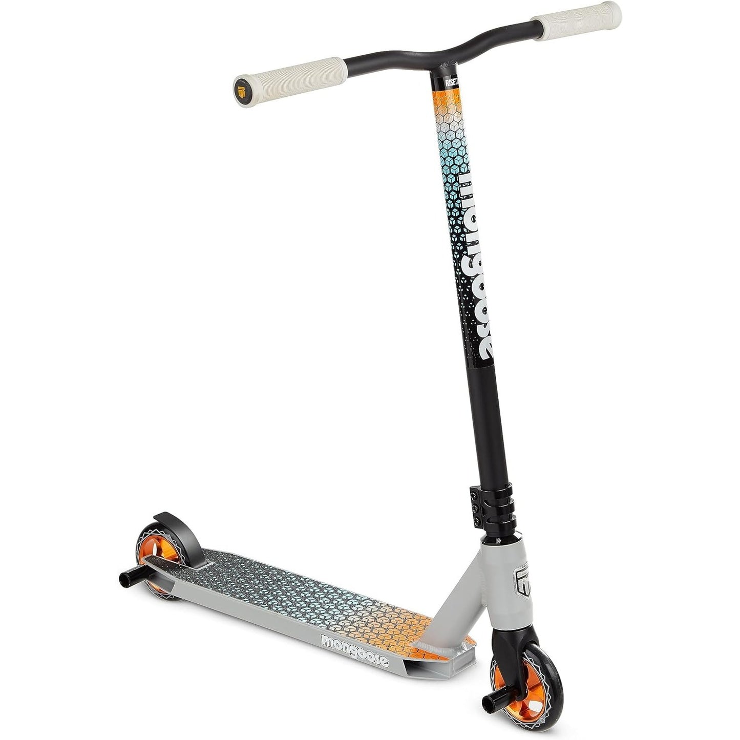 Mongoose Rise Youth and Adult Freestyle Stunt Scooter, High Impact Wheels, Bike-Style Grips, Lightweight Alloy Deck, Multiple Colors