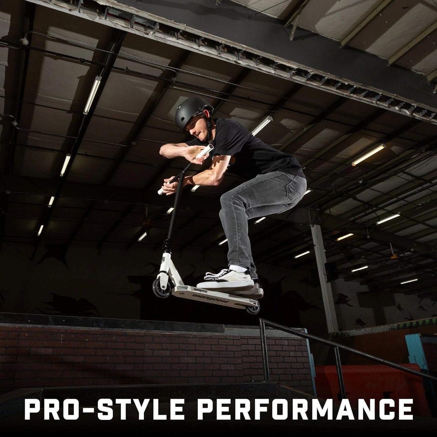 Mongoose Rise Youth and Adult Freestyle Stunt Scooter, High Impact Wheels, Bike-Style Grips, Lightweight Alloy Deck, Multiple Colors