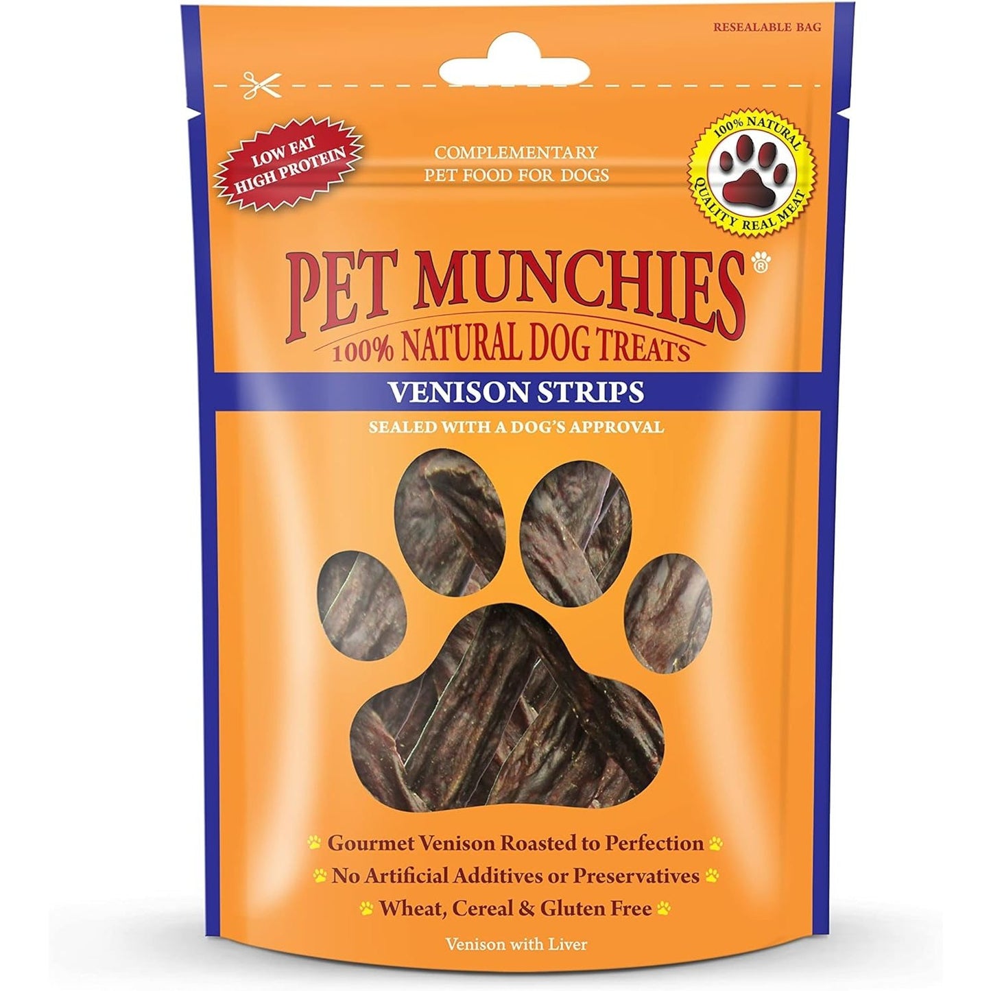 Pet Munchies Chicken Strips Dog Treats, Premium Dog Chews with Natural Real Meat, Low in Fat and High in Protein 90g (Pack of 8)