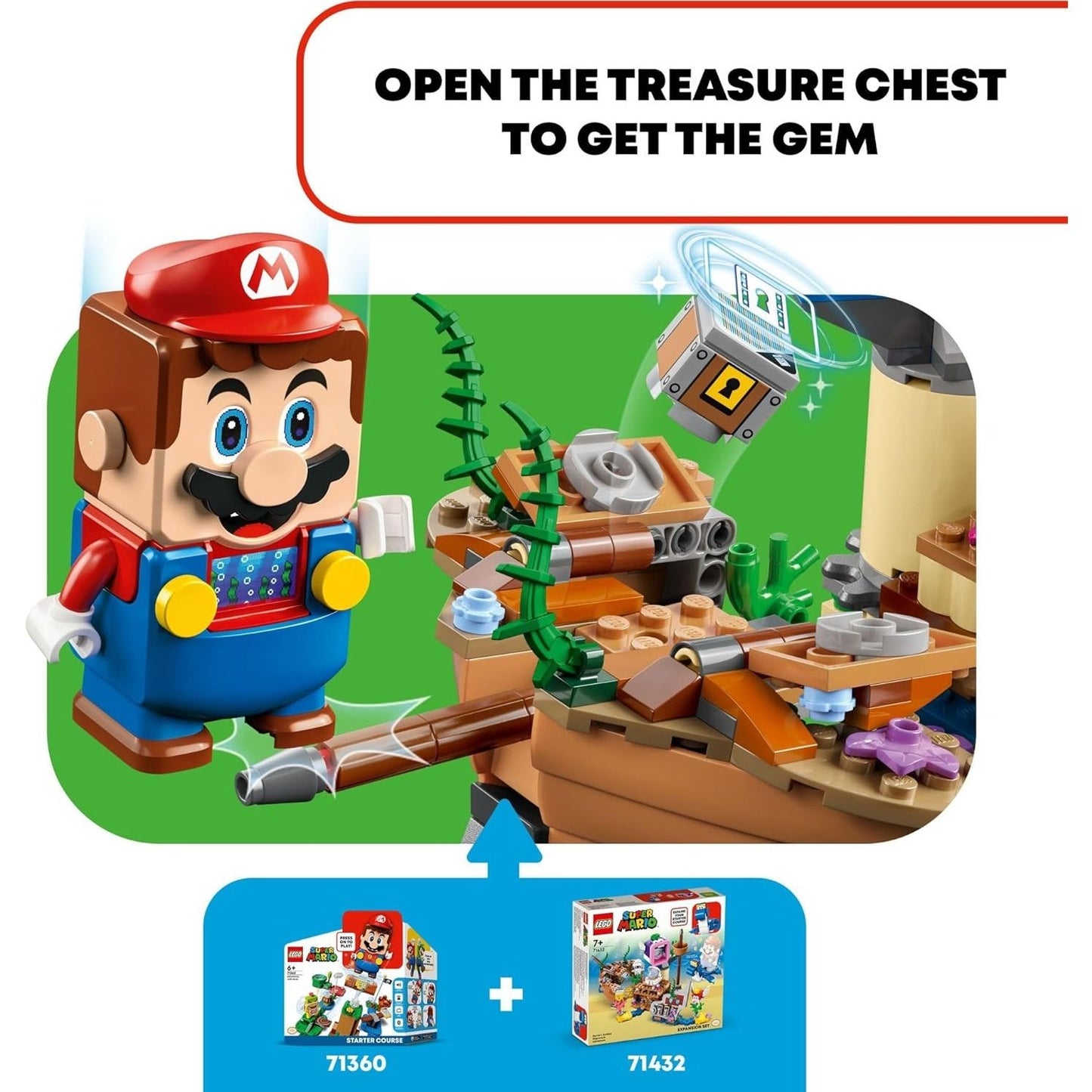 LEGO Super Mario Dorrie's Sunken Shipwreck Adventure Expansion Set, Super Mario Collectible Toy for Kids with Cheep Cheep, Cheep Chomp and Blooper Figures, Gift for Boys, Girls and Gamers, 71432