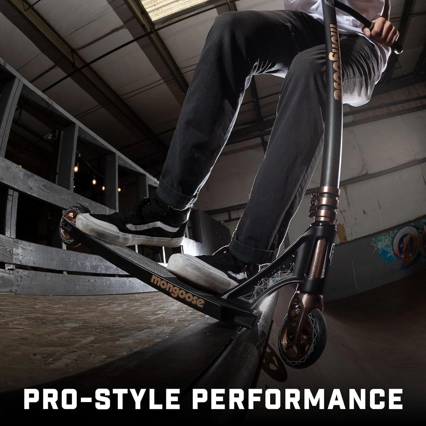 Mongoose Rise Youth and Adult Freestyle Stunt Scooter, High Impact Wheels, Bike-Style Grips, Lightweight Alloy Deck, Multiple Colors