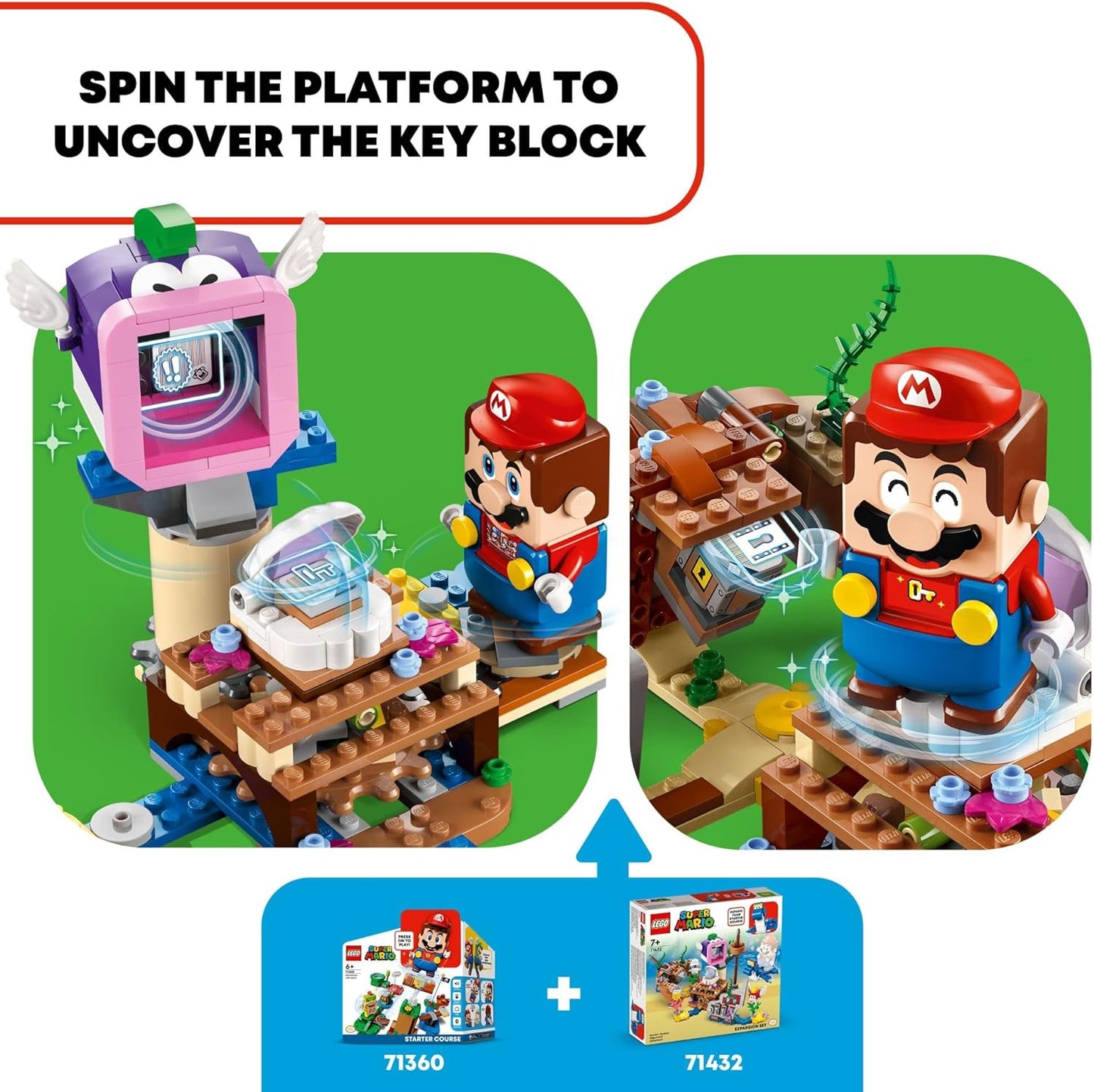 LEGO Super Mario Dorrie's Sunken Shipwreck Adventure Expansion Set, Super Mario Collectible Toy for Kids with Cheep Cheep, Cheep Chomp and Blooper Figures, Gift for Boys, Girls and Gamers, 71432
