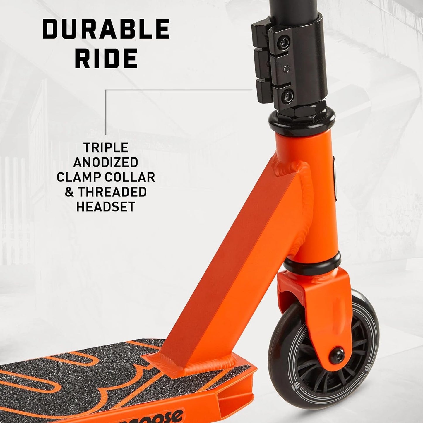 Mongoose Rise Youth and Adult Freestyle Stunt Scooter, High Impact Wheels, Bike-Style Grips, Lightweight Alloy Deck, Multiple Colors