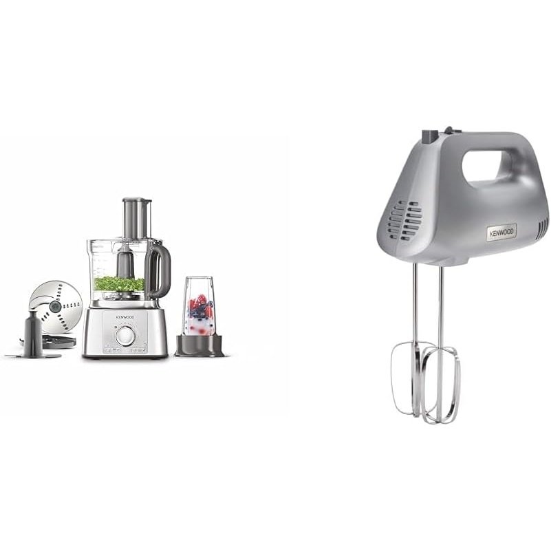 Kenwood FDP65.860WH food processor with 9 attachments. Expresss Serve and Dice, 1.5L Jug blender and mini chopper