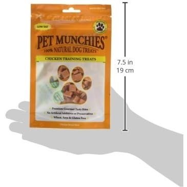 Pet Munchies Wild Salmon Dog Training Treats, Grain Free Tasty Bites with Natural Real Meat 50g (Pack of 8)