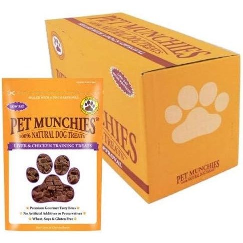 Pet Munchies Wild Salmon Dog Training Treats, Grain Free Tasty Bites with Natural Real Meat 50g (Pack of 8)
