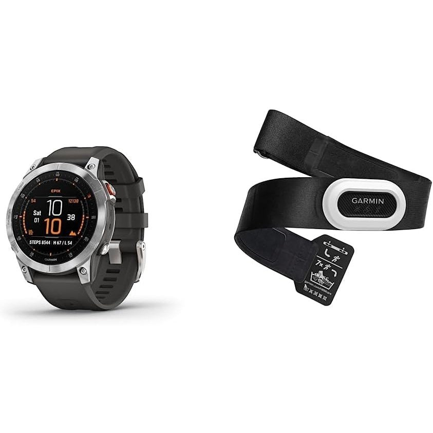 Garmin EPIX 2 - Multisport GPS Watch with AMOLED Touch Screen, Superior Functions, Heart Rate, Maps and Music, Silver Gray, TU EU