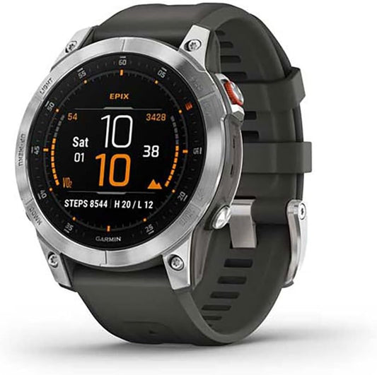 Garmin EPIX 2 - Multisport GPS Watch with AMOLED Touch Screen, Superior Functions, Heart Rate, Maps and Music, Silver Gray, TU EU