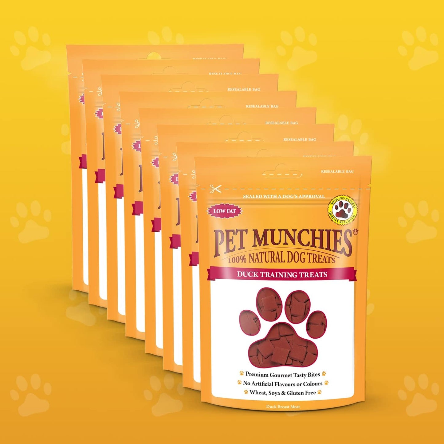 Pet Munchies Wild Salmon Dog Training Treats, Grain Free Tasty Bites with Natural Real Meat 50g (Pack of 8)