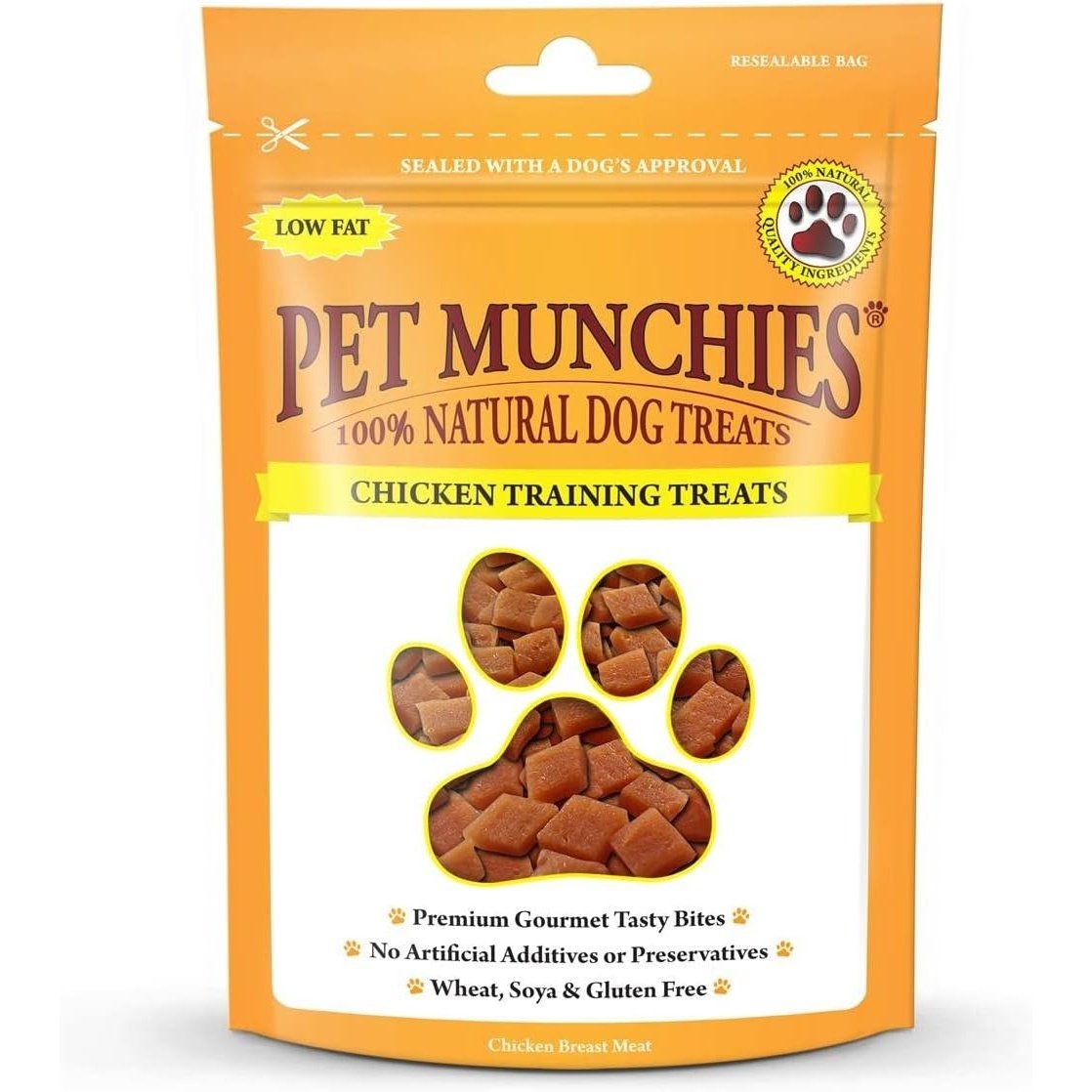 Pet Munchies Wild Salmon Dog Training Treats, Grain Free Tasty Bites with Natural Real Meat 50g (Pack of 8)