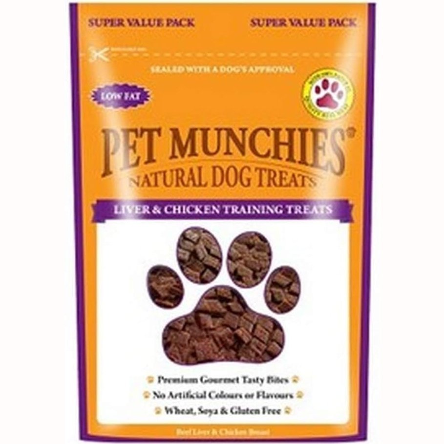 Pet Munchies Wild Salmon Dog Training Treats, Grain Free Tasty Bites with Natural Real Meat 50g (Pack of 8)