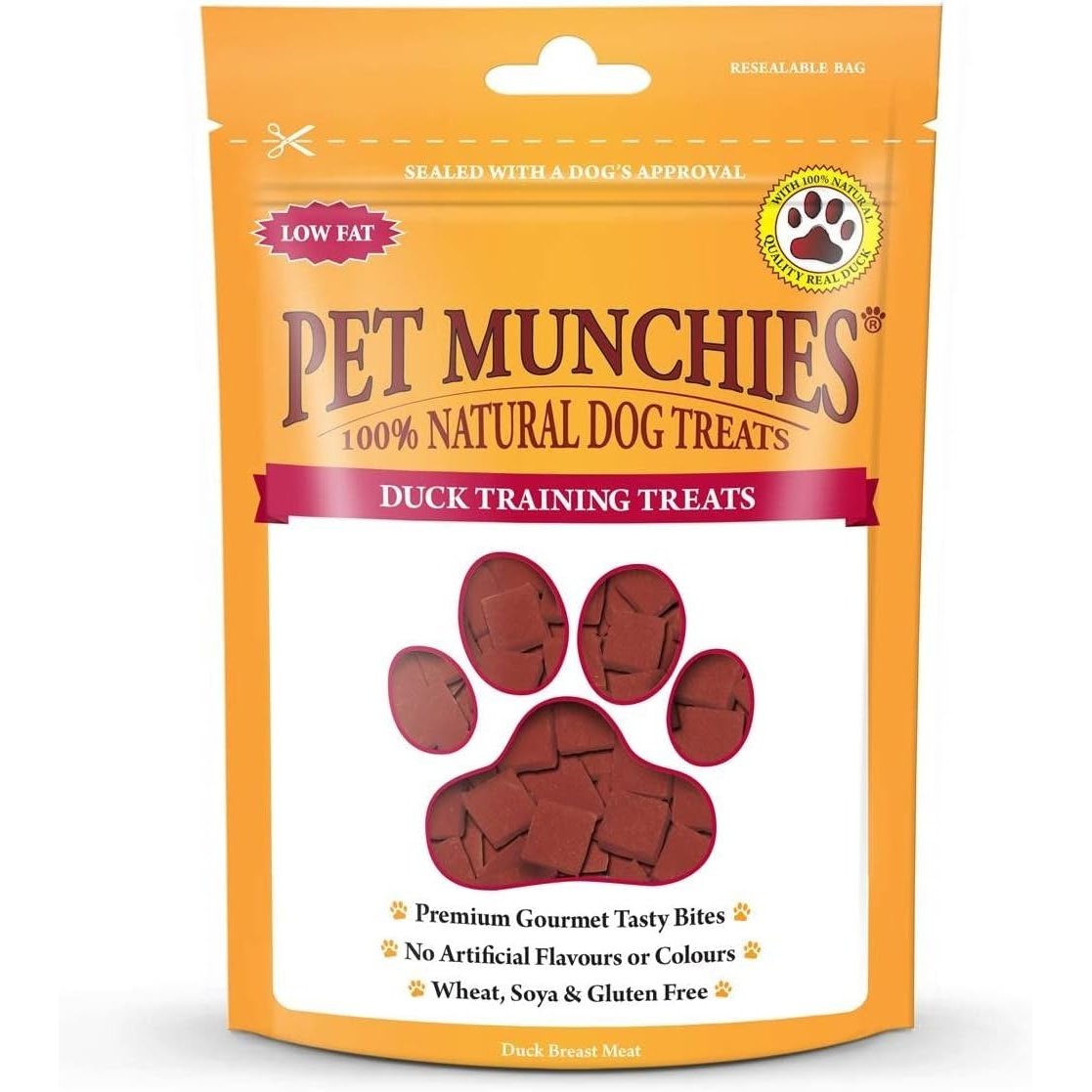 Pet Munchies Wild Salmon Dog Training Treats, Grain Free Tasty Bites with Natural Real Meat 50g (Pack of 8)