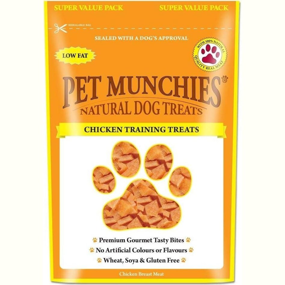 Pet Munchies Wild Salmon Dog Training Treats, Grain Free Tasty Bites with Natural Real Meat 50g (Pack of 8)