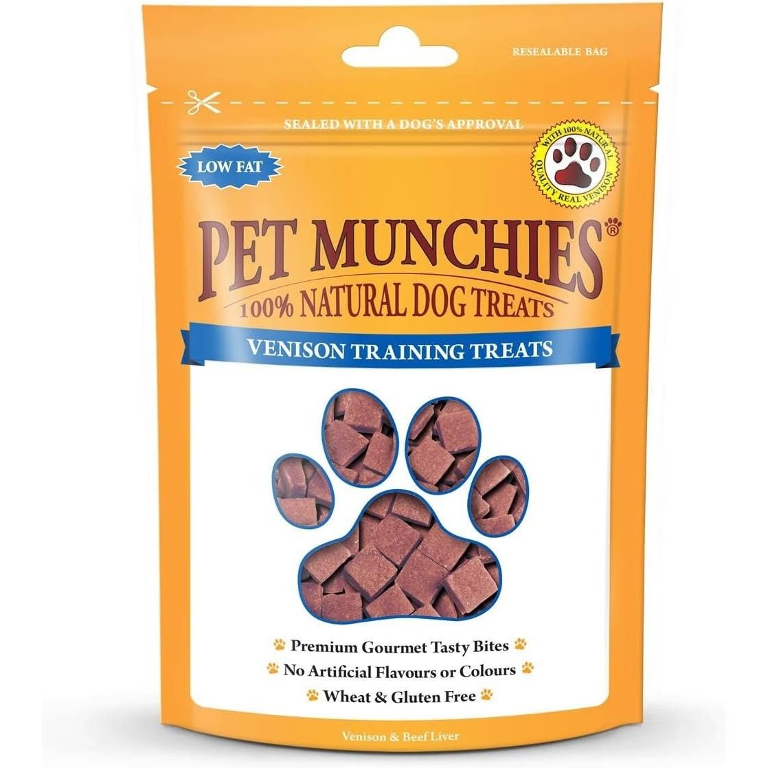 Pet Munchies Wild Salmon Dog Training Treats, Grain Free Tasty Bites with Natural Real Meat 50g (Pack of 8)