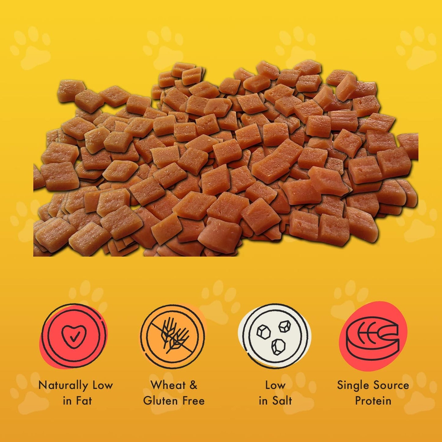 Pet Munchies Wild Salmon Dog Training Treats, Grain Free Tasty Bites with Natural Real Meat 50g (Pack of 8)