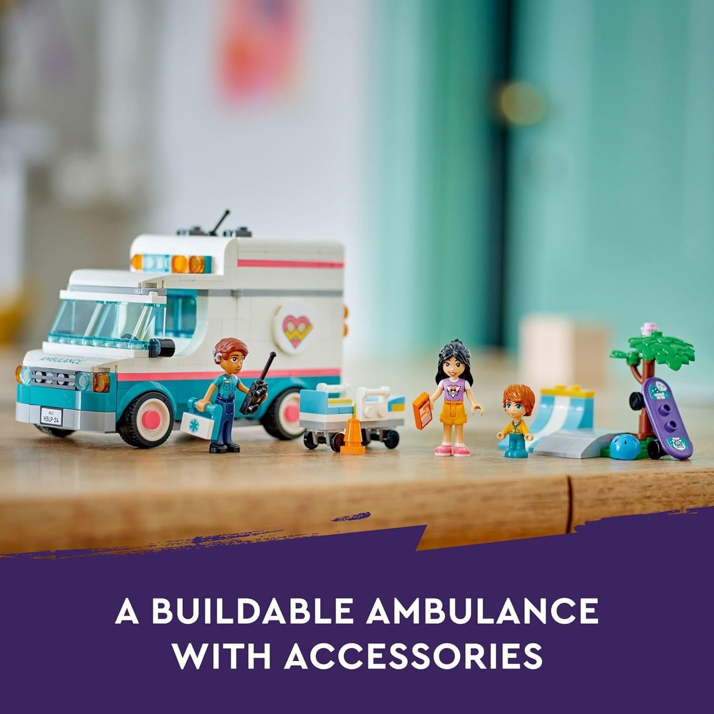 LEGO Friends Heartlake City Hospital Ambulance Set with 3 Characters, Gift Idea for Kids, Girls and Boys Aged 6 Years and Up, Social-Emotional Toy, Medical Emergency Vehicle, Toy Ambulance, 42613