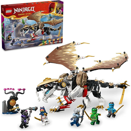 LEGO NINJAGO Egalt The Master Dragon Action Figure, Hero Toy Battle Set with 5 Ninja Minifigures for Group or Independent Play, Dragon Toy Gift Idea for Boys and Girls Ages 8 and Up, 71809