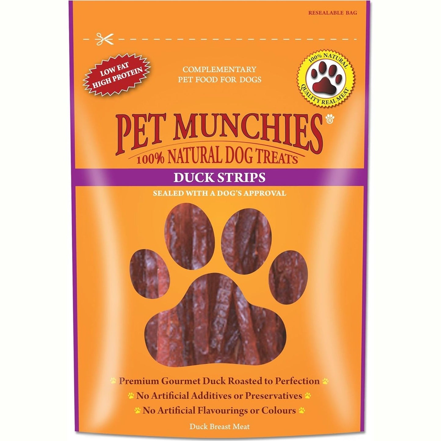 Pet Munchies Chicken Strips Dog Treats, Premium Dog Chews with Natural Real Meat, Low in Fat and High in Protein 90g (Pack of 8)
